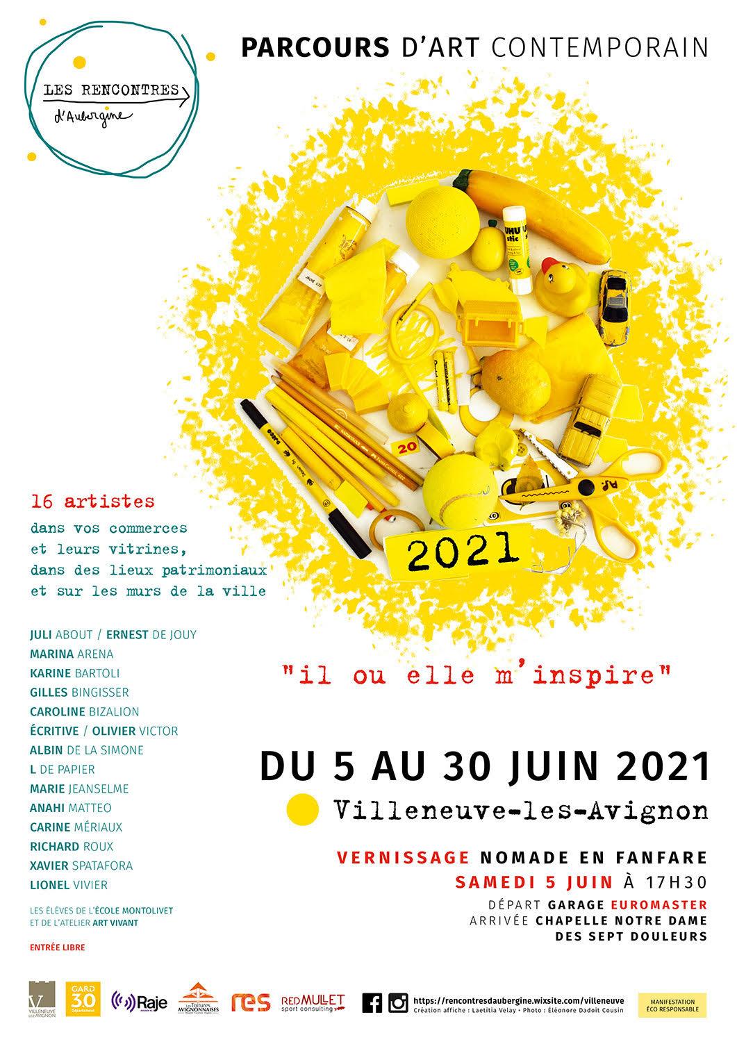 LES RENCONTRES D'AUBERGINE /  Parcours d'Art à Villeneuve-les-Avignon du 05 au 30 juin